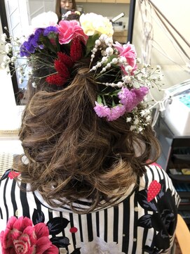 卒業式 袴着付けとヘアセット