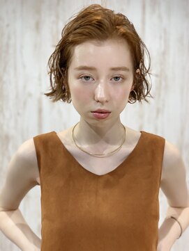 ブラウヘアアンドケア(care) ラフボブ&オレンジブランドヘアー