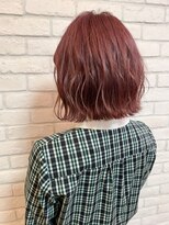 シュガー ヘアアンドネイル 仙台(SUGAR)&nbsp;アプリコットオレンジマッシュショート切りっぱなしボブ外ハネ