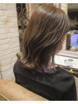 シャル オカチマチ 上野御徒町(shalu) インナーカラー　ラベンダーグレー