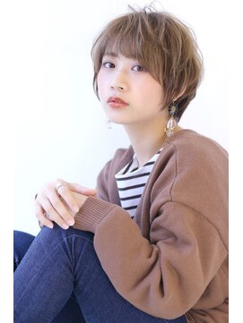 オーロ 緑地公園店(ORO) イメチェンローライトフォギーベージュ小顔ワンサイドショート