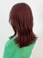 アイティーバイアルバム 松戸店(IT by ALBUM)&nbsp;ピンクブラウン_レイヤーロング前髪パーマ_ba465042