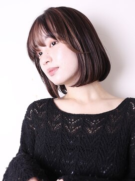 ヨファ ヘアー(YOFA hair) 似合わせカット美髪切りっぱなしボブピンクブラウン0404