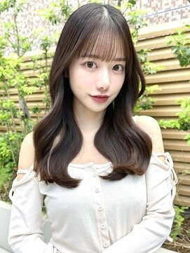 ミラリー トウキョウ(Mirareee Tokyo) 20代30代40代◎前髪パーマグレーベージュレイヤーロング黒髪