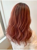 髪質改善＊くびレイヤーピンクベージュ＊美髪【Zina船橋】