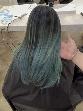 リアン 上尾店(Rien) 韓国風 レイヤーカット[ホワイトベージュライトブルー]上尾/韓国