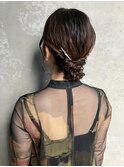 【シンプルシニヨンヘアアレンジ】ヘアセット/眉/リクルートヘア
