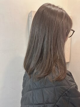 キャンバス バイ ネオリーブ 横浜西口(Canvas by neo.) ミディアムレイヤー ブリーチなしオリーブベージュ 伸ばし中ヘア