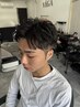 カット+ナチュラルパーマ+顔剃り