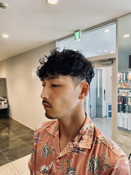 アメイロ(ame/iro) メンズパーマ×ネイビー