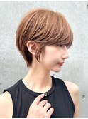 刈り上げショート 韓国風巻き 小顔ショート