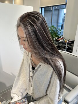 髪質改善ハイライト/ホワイトベージュ、ハイライト