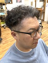 ヘアスタジオ ロメオ(hair studio Romeo)&nbsp;ニュアンスパーマ毛流れパーマオールバック