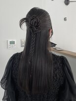 ウル 岡山駅店(ULu.)&nbsp;結婚式ヘア二次会ヘア編みおろしカチモリシニヨン岡山ヘアセット