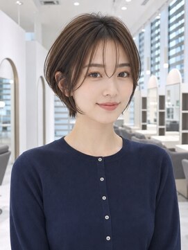 ライズ ネックス ザ サロン 渋谷(LIZE nex the salon) 40代50代60代前下がりショートボブ/前髪あり/髪質改善/渋谷