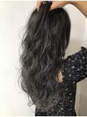 【LUNON】外国人風ロング×グラデーショングレーベージュ