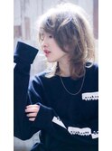 Aimee グレージュ×ミディアムウルフ