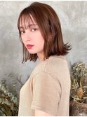 【Zina　池袋】イメチェン毛先パーマ耳かけ×フォギーベージュ