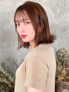 ジーナ 池袋(Zina) 【Zina　池袋】イメチェン毛先パーマ耳かけ×フォギーベージュ