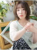 濡れ髪フェザーバング小顔前下がりロングボブa戸頭20代30代40代