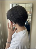 【W_SALON 河原町】ショートヘア/透け感グレージュ