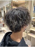 ツイストスパイラルパーマ/マッシュ/センターパート