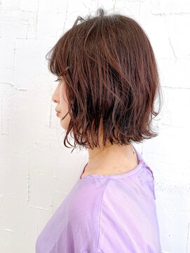 ヘアーデザイン アンジェロ インアルト(Hair Design Angelo In alto) 外ハネ無造作ウェーブボブ
