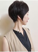 重軽グラデーションショートボブ/アッシュブラック