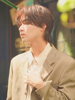 オーシャントーキョー 大阪(OCEAN TOKYO)&nbsp;韓国ヘアカルマパーマコンマバングセンターパート黒髪ウルフ