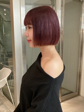 シアン(SYAN) 【深めレッド】【ワインレッド】【ボブ】【shiho】