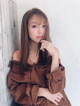 ネル 千早 香椎(nell.) エアリーカールロング艶感ヘア縮毛矯正酸性ストレート