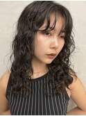 デザインパーマ/くるくるパーマ/ミディアムパーマ