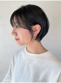 黒髪小顔透明感カラーくすみベージュオリーブカラー_ba362902