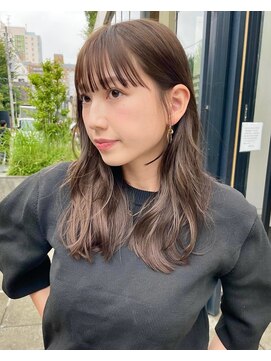 ノラ ヘアーサロン(NORA HAIR SALON) ナチュラル小顔前髪あり後れ毛サイドバング結べるボブくびれヘア