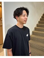 オリジン サロン(THE ORIGIN'S SALON) センターパート波巻きパーマ/メンズカット