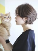 ☆オリーブグレーココアベージュ小顔クラゲヘアー/黒髪/髪質改善
