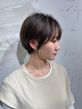 ジュベ 別府店(juve.) 別府ショートボブ顔まわりレイヤーカット髪質改善カラー30代