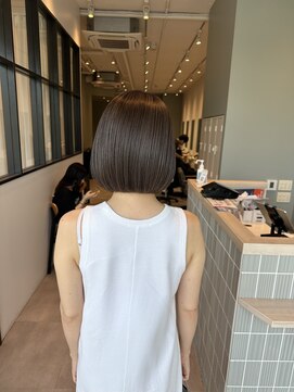 髪質改善/酸熱トリートメント/ボブ/ショートカット/白髪ぼかし