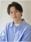 men's hair/ナチュラルセンターパート/シースルーウルフ/恵比寿