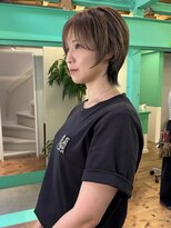ノル(nol) ブリーチなしデザインカラー ×ショートウルフ