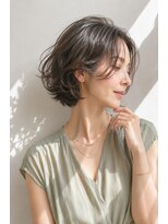 アッシュ 学芸大学店(Ash)&nbsp;ショートボブ/大人女性/グレージュ/白髪ぼかし/脱白髪染め