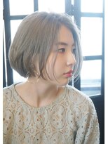 ヘアデザイン エソラ(hair design esora) やっぱり透明感!!スモーキーグレージュボブ***