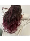 ピンク× バレイヤージュ ベビーピンク ミルクティーピンク