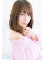 ミック ヘアアンドメイク アップ 駒込店(miq Hair&Make up)&nbsp;ネオシースルーバング☆艶カラー束感ミディアムボブa1