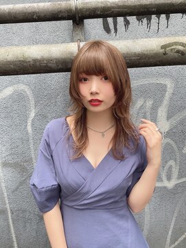 リアイス(Re:ICE) ミニウルフ/くすみブルー/流れるレイヤー/インナーハイライト