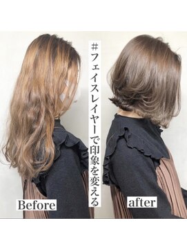 ジーナ 梅田(Zina) 【Zina 梅田】髪質改善＊前下がりボブ＊フェイスレイヤー