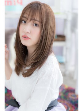 ミック 日暮里店(miq) シースルーバング艶カラーレイヤーカットエアストレートa1