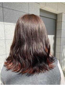 カミビト マヴィー(kamibito mavie) インナーカラー／オレンジ／アプリコット／イヤリングカラー