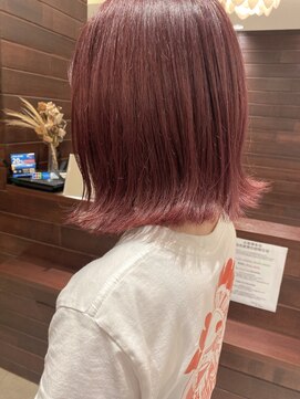 ジャム(Jam) 切りっぱなしボブ×ピンクカラーで可愛く★中村大輔