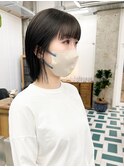 切りっぱなしボブ×地毛風カラー